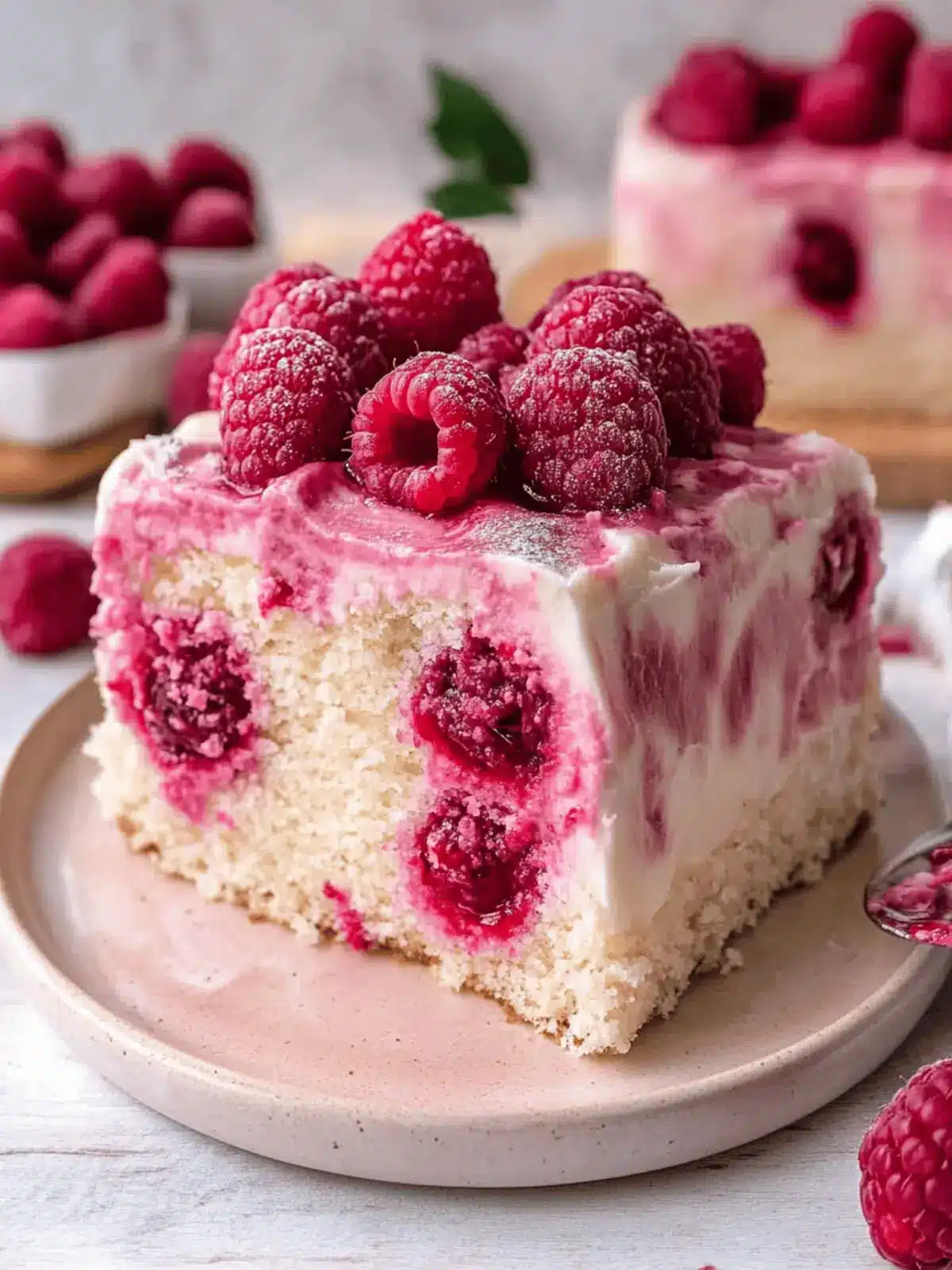 White Chocolate Raspberry Cake