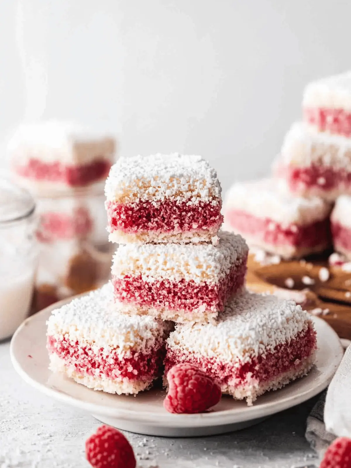 Raspberry Lamingtons