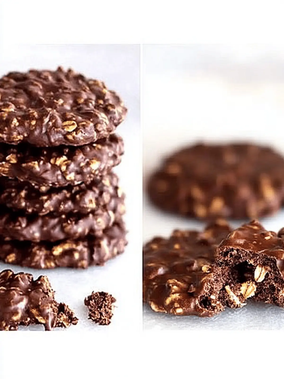 No Bake Chocolate Oatmeal Cookies