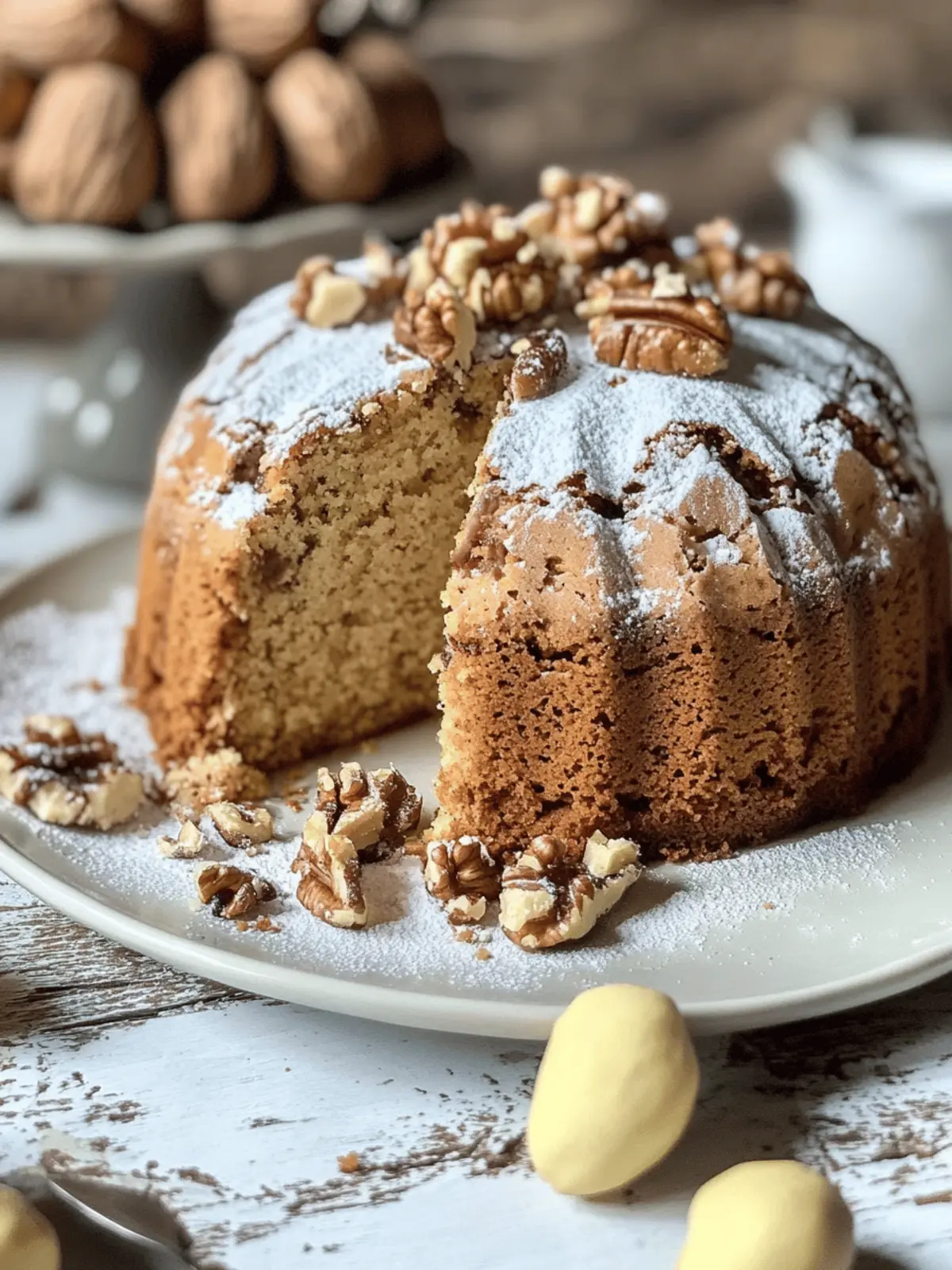 Soft Italian Walnut Cake