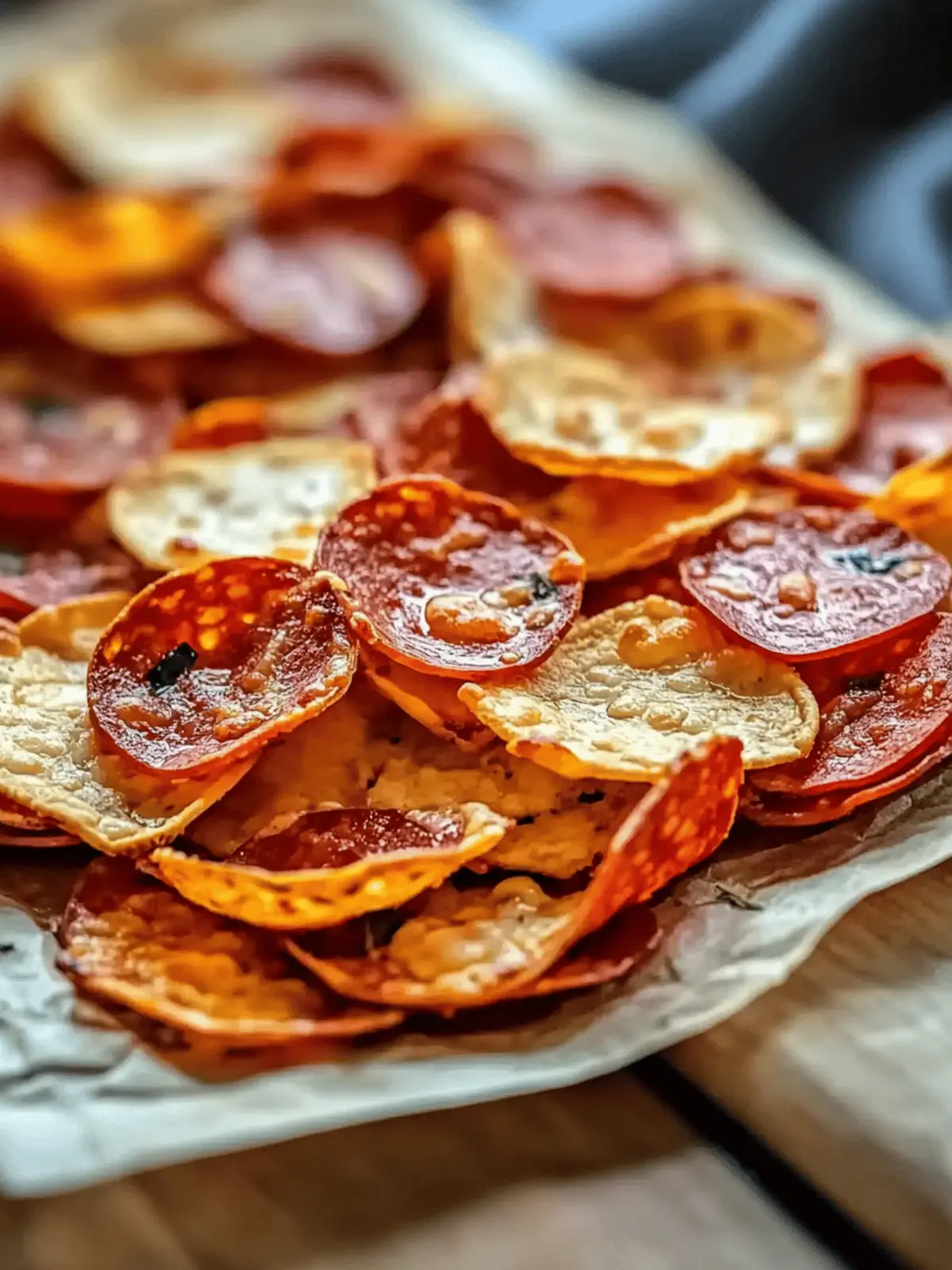 Keto Chips Pepperoni Cheese