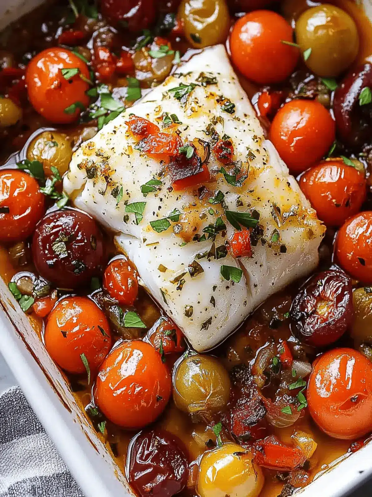 Mediterranean Baked Cod (25-Minutes)