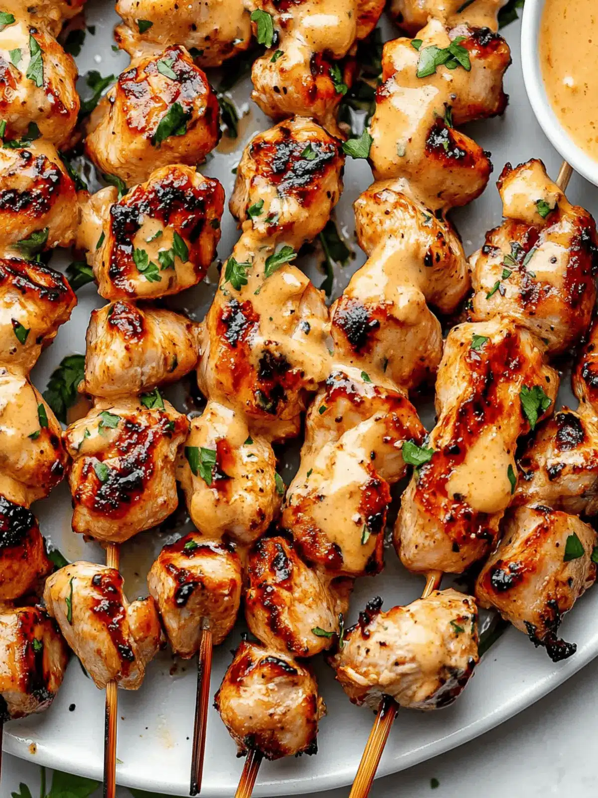 Bang Bang Chicken Skewers
