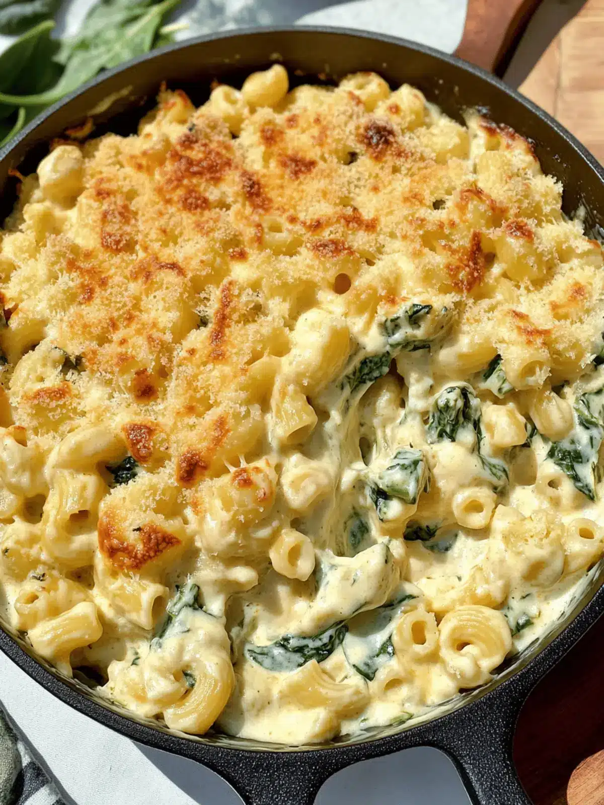 Spinach Artichoke Macaroni & Cheese