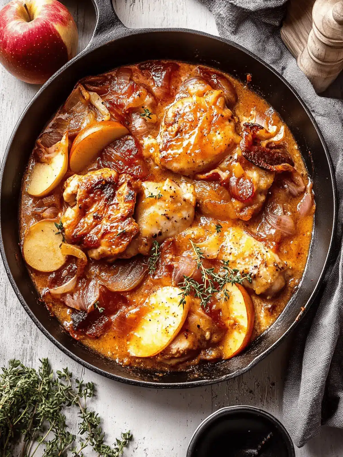 Apple Cider Smothered Chicken