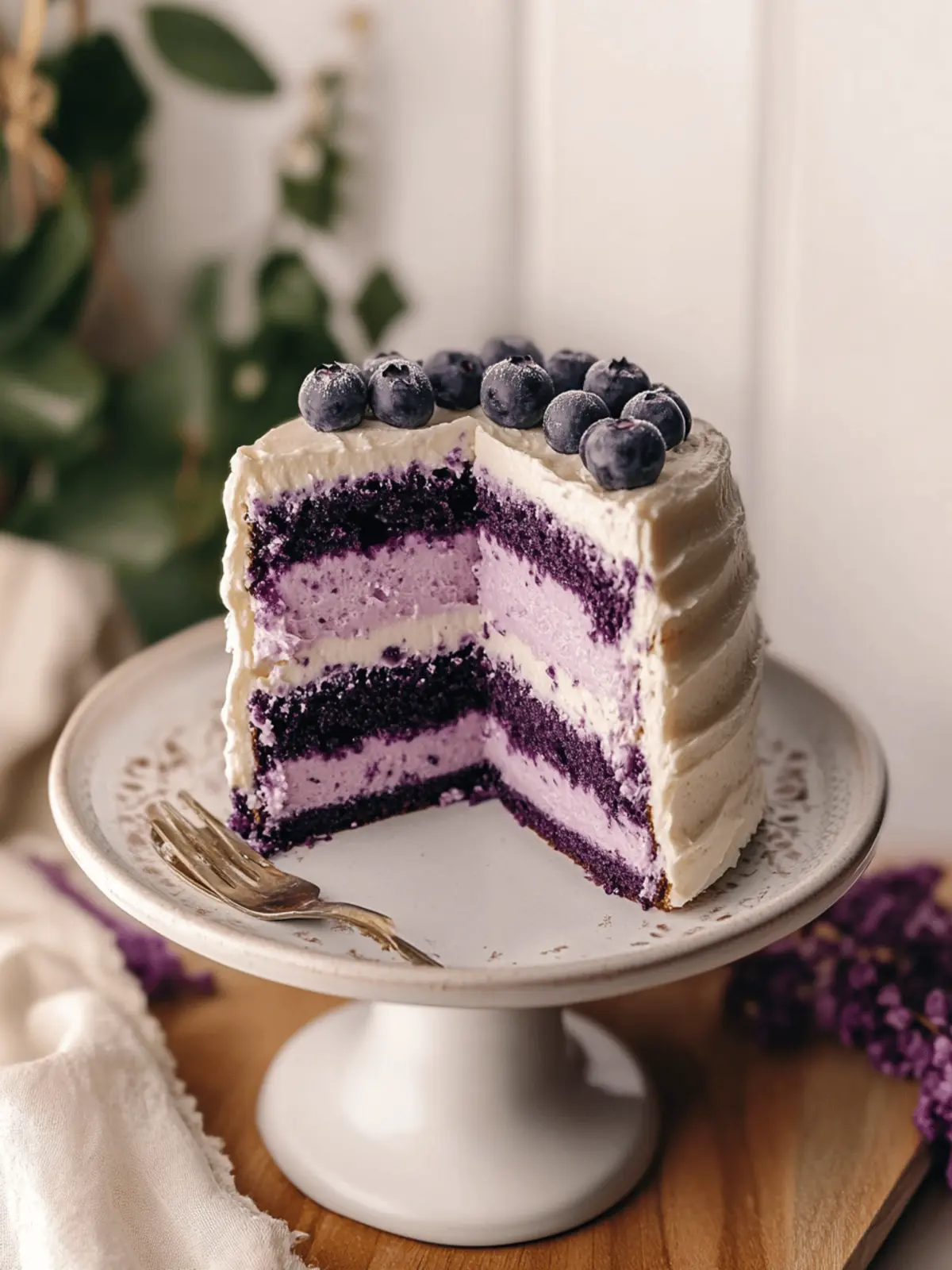 Blueberry Chiffon Cake