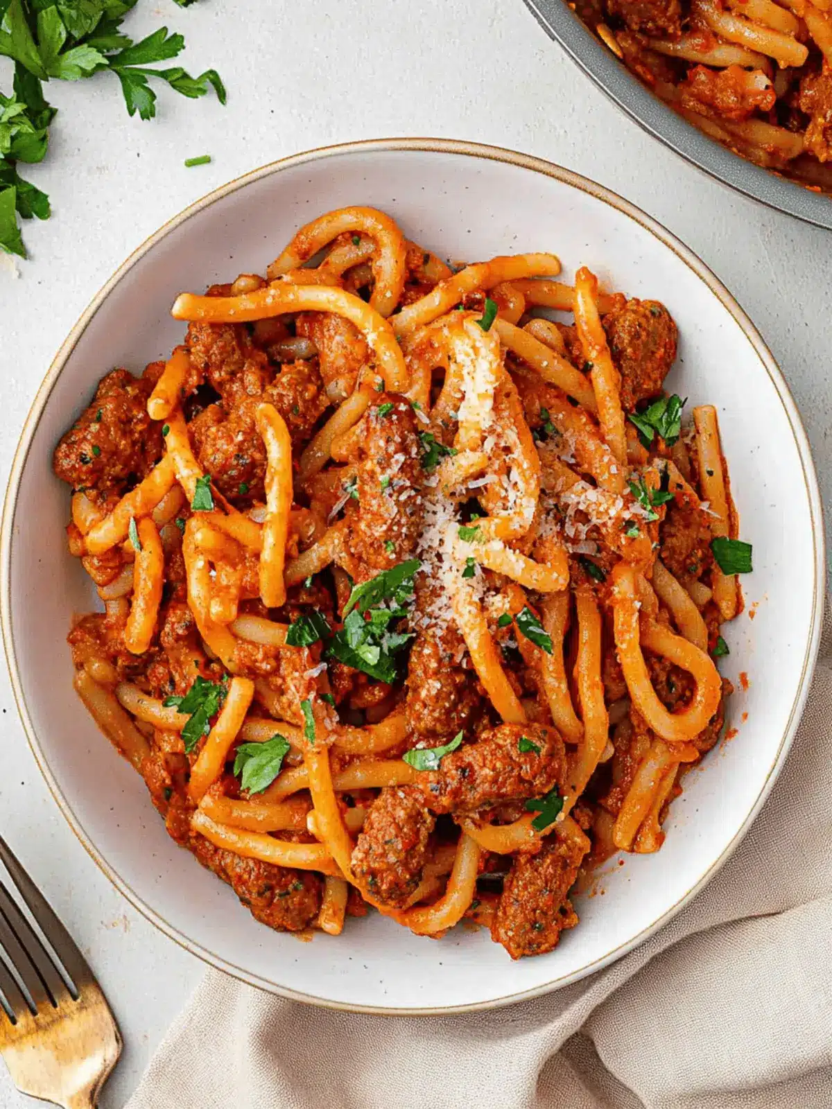 One Pot Spicy Sausage Pasta