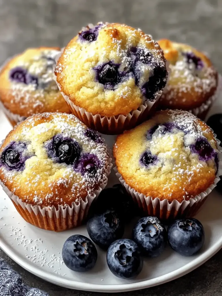 Moist Baked Blueberry Muffins