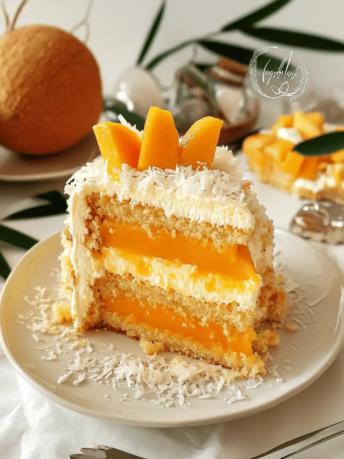 Vegan Mango Coconut Cake