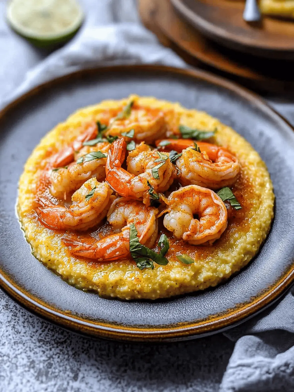 Red Chile Spiced Shrimp and Grits