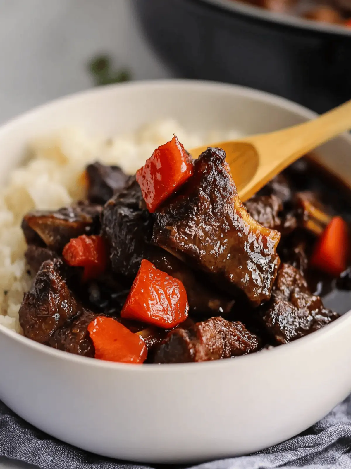 Braised Beef Neck Bones with Chinese Five Spice Pomegranate Glaze