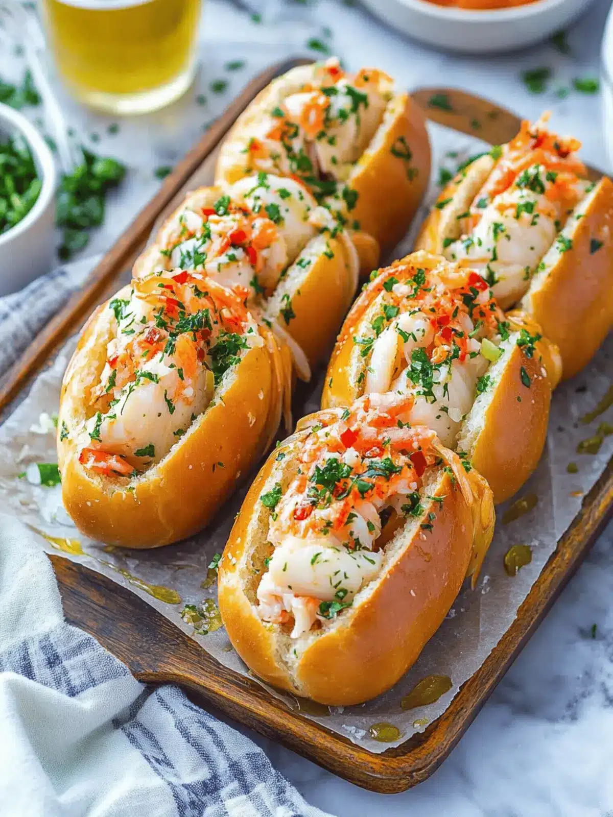 Garlic Butter King Crab Rolls