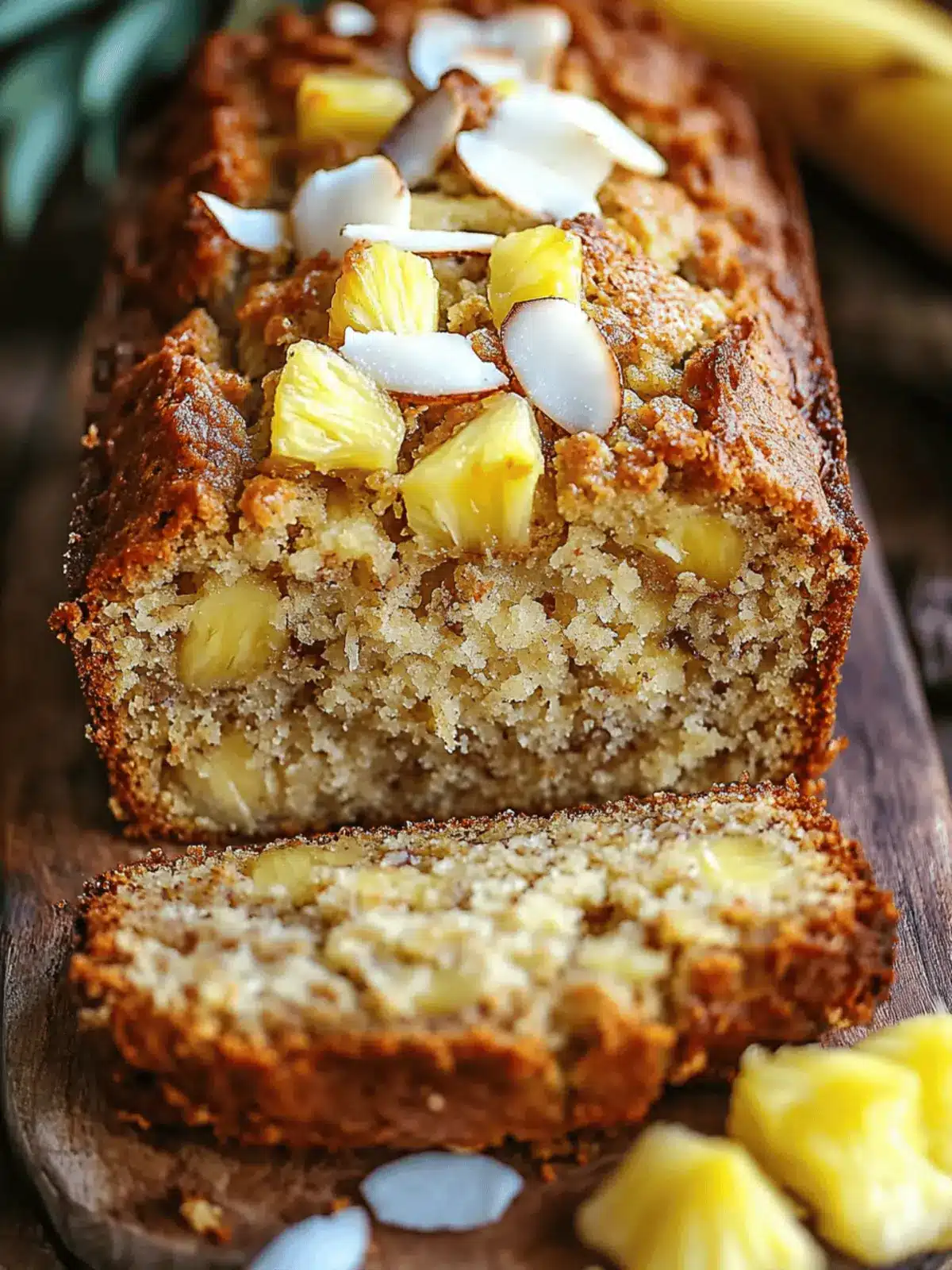 Coconut Pineapple Banana Bread