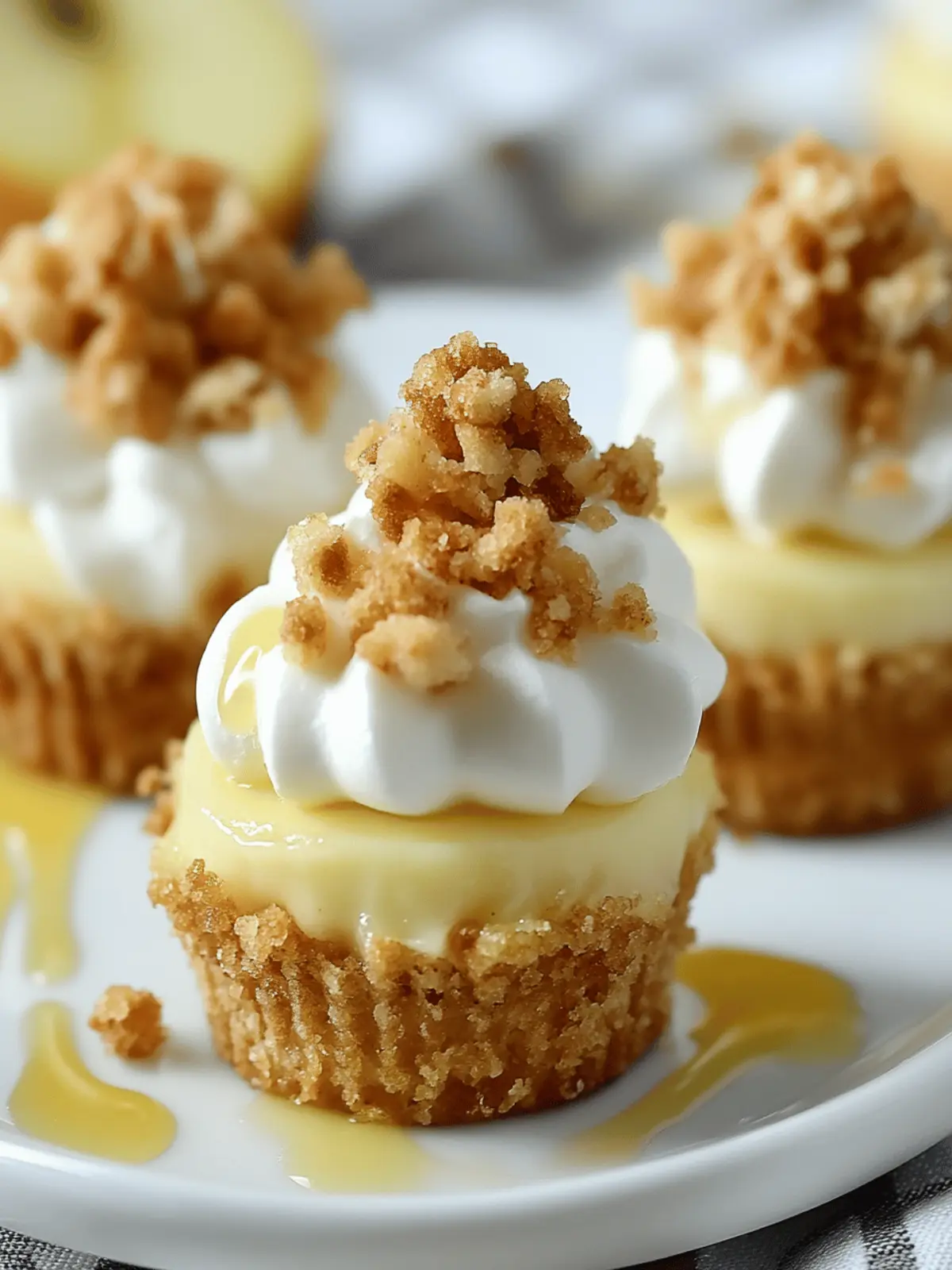 Apple Crisp Mini Cheesecakes