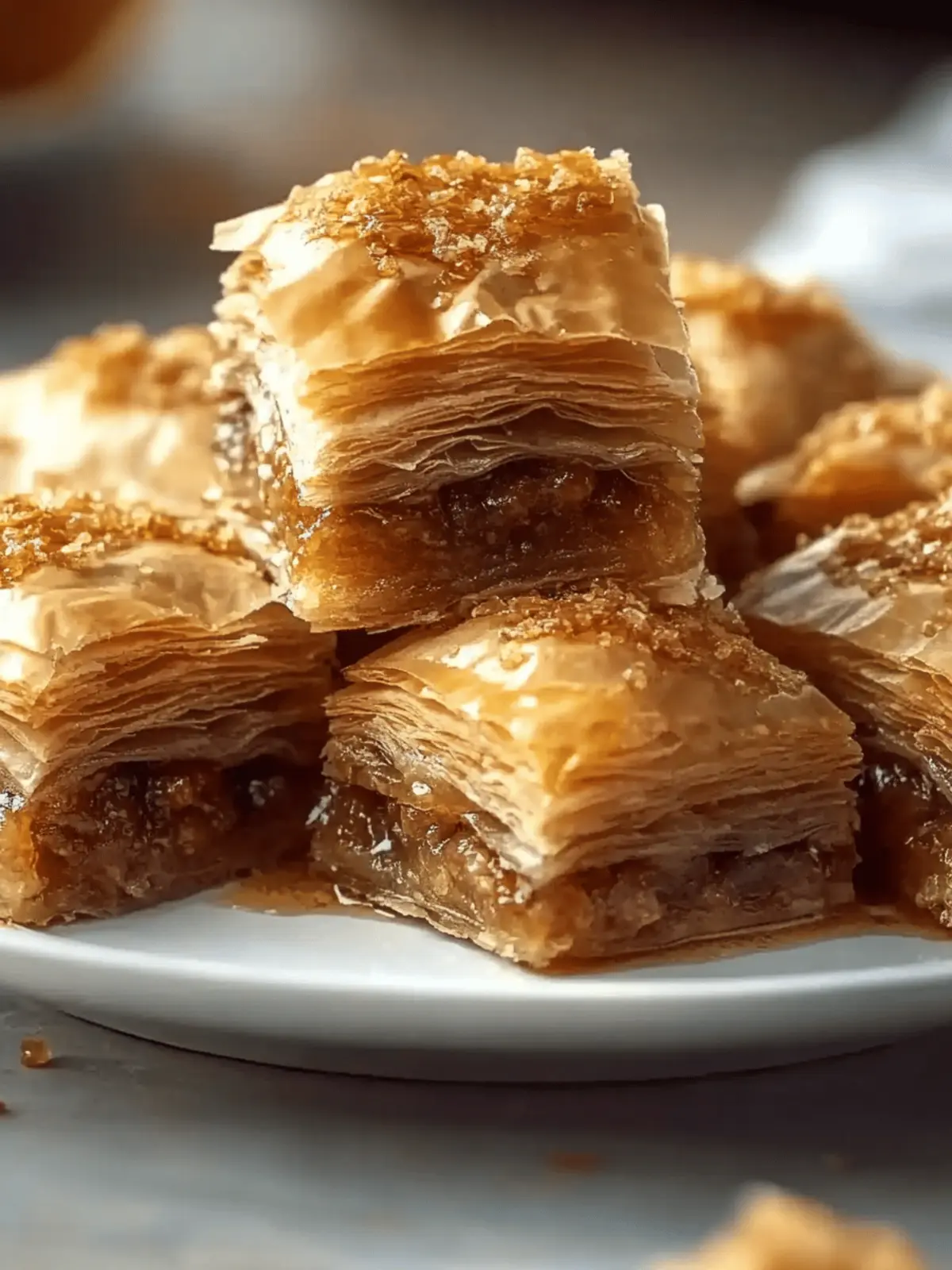 Authentic Greek Baklava with Honey Syrup