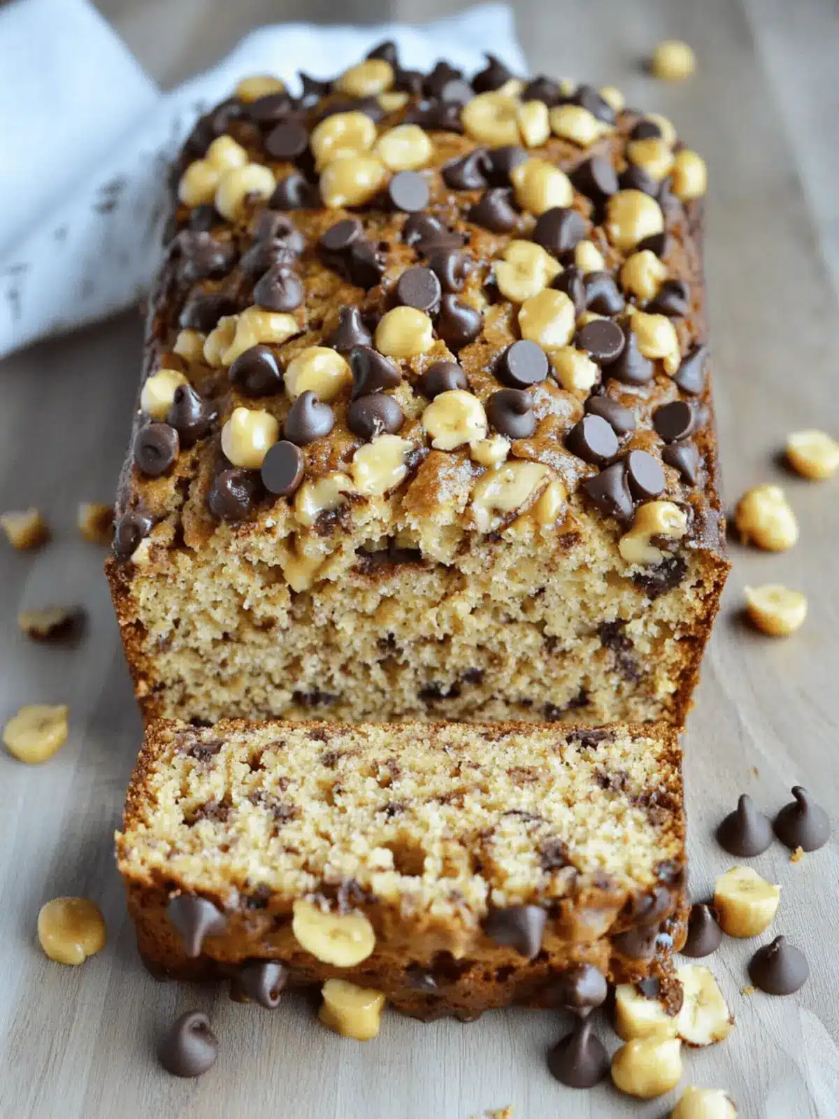 Chocolate Chip Peanut Butter Oatmeal Banana Bread