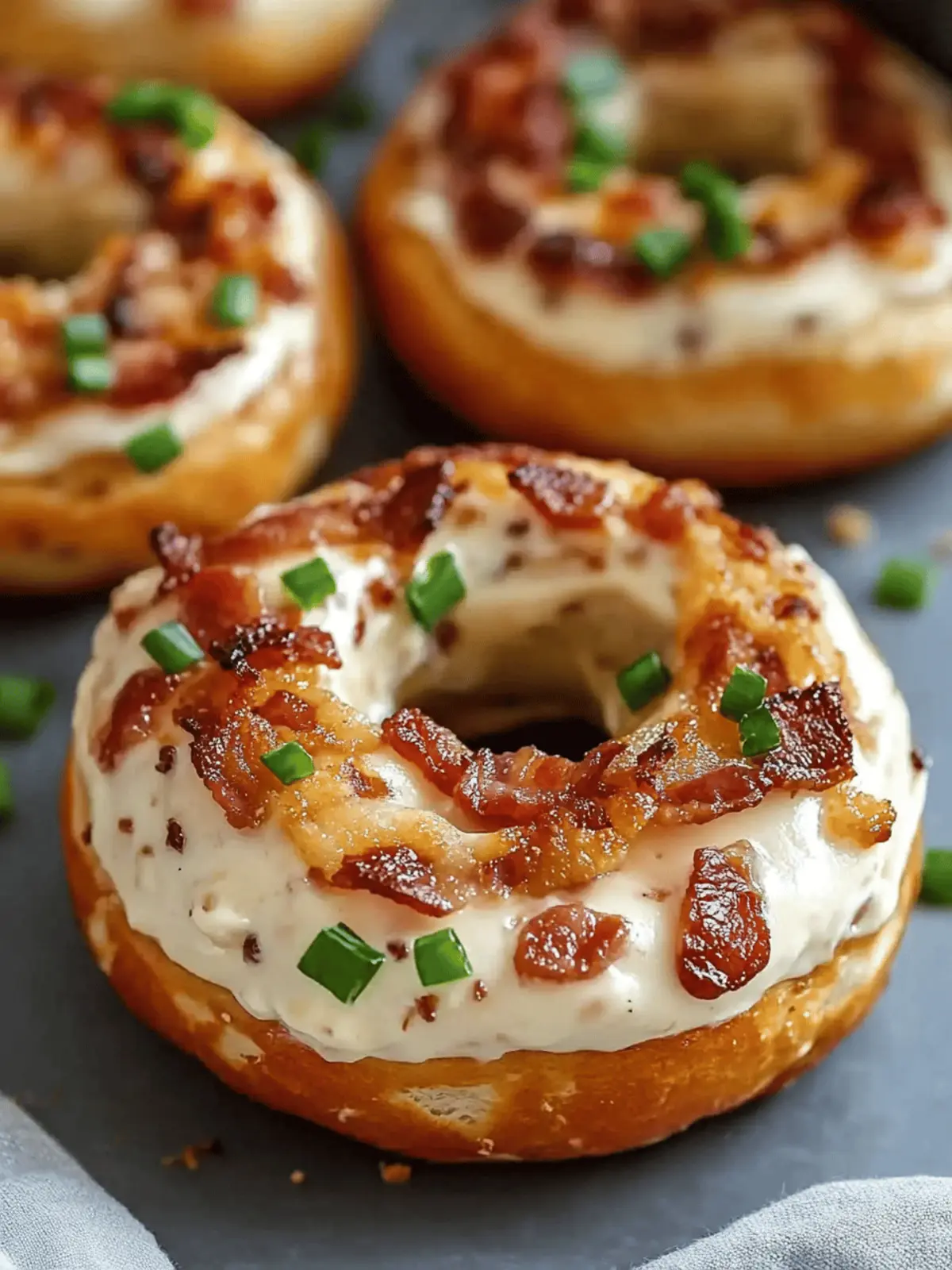 Zesty Bacon Cream Cheese Bagels