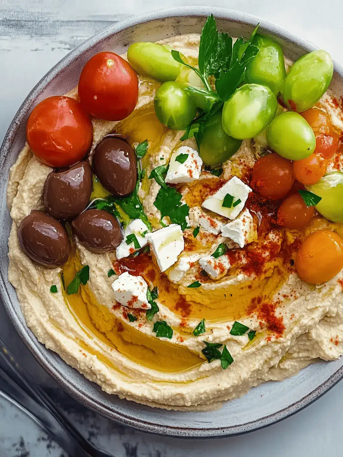 Greek Style Loaded Hummus