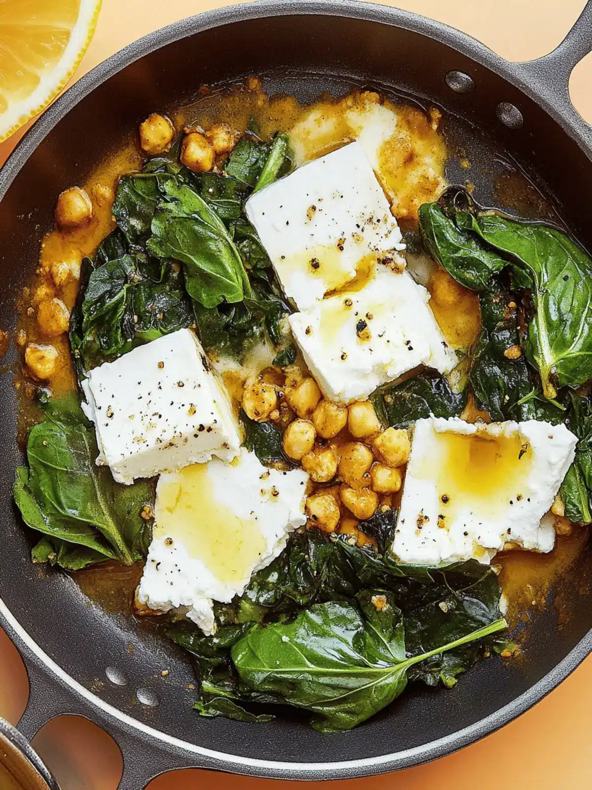 Baked Feta and Greens With Lemony Yogurt