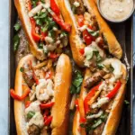 Sheet Pan Italian Sausage Heros with Honey Mustard