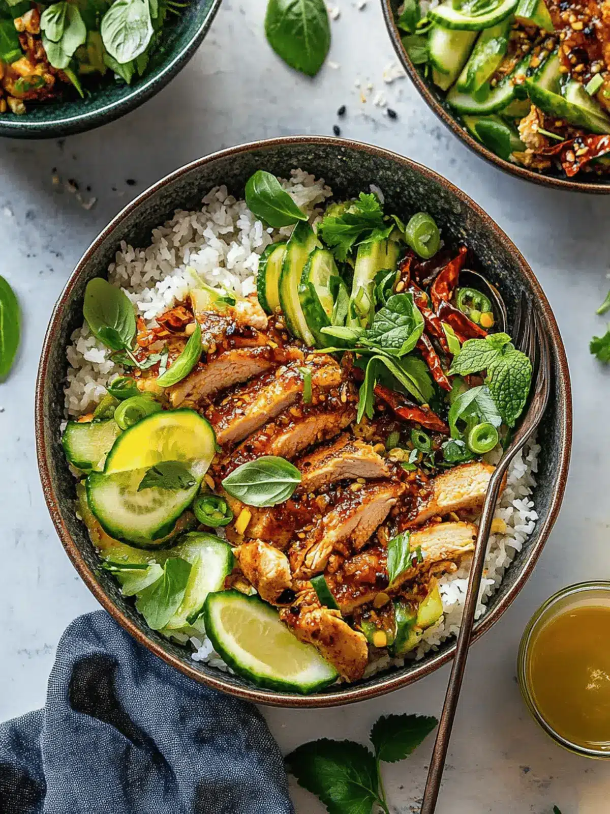 Chili Crisp Chicken Bowls