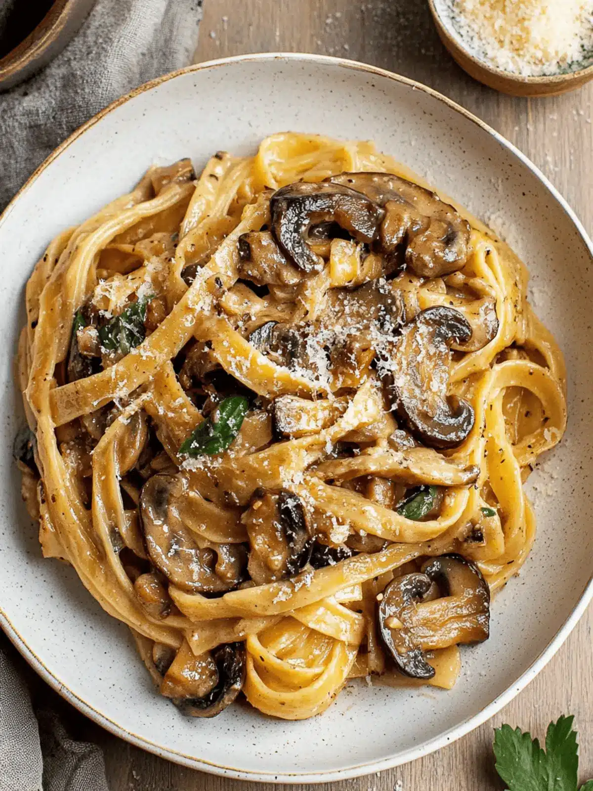 Caramelized Leek and Mushroom Gruyere Pasta
