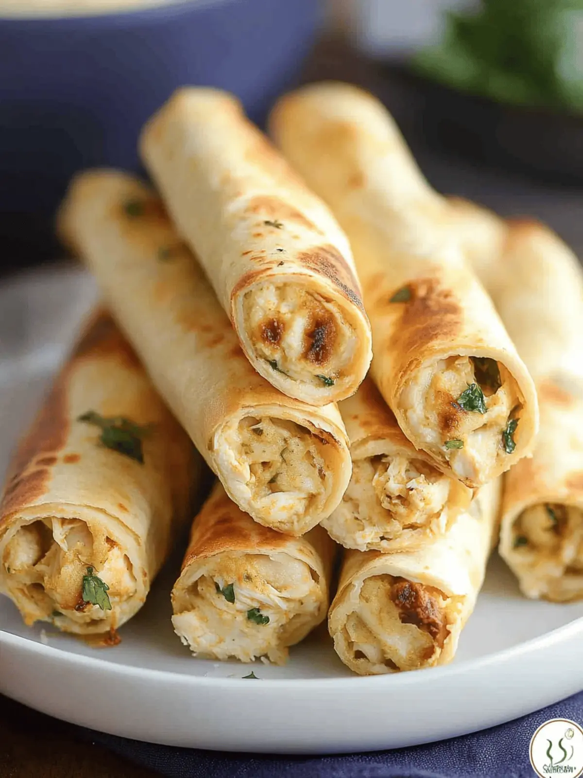 Baked Chicken Taquitos