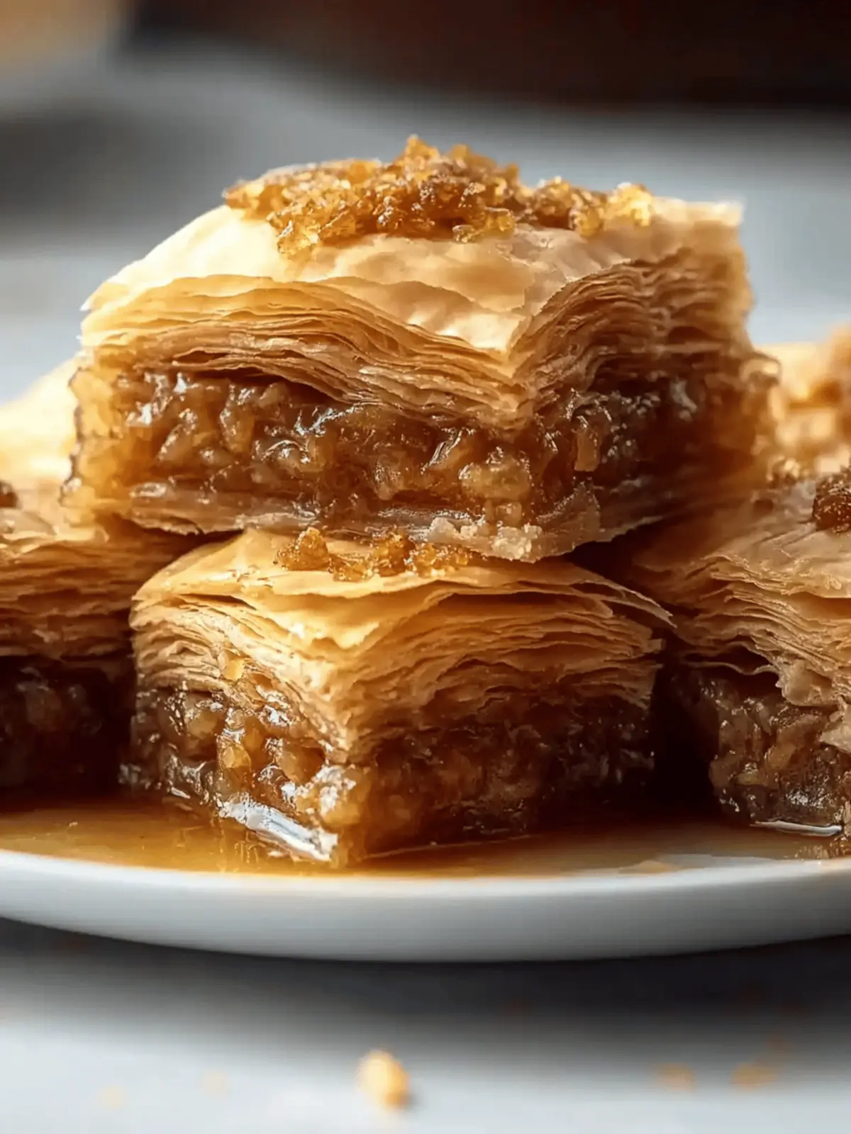 Authentic Greek Baklava with Honey Syrup