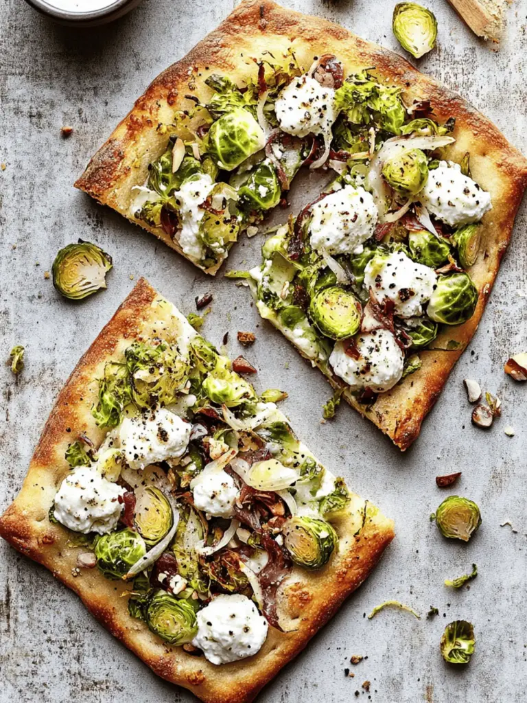 russels Sprouts and Ricotta Flatbread Pizza