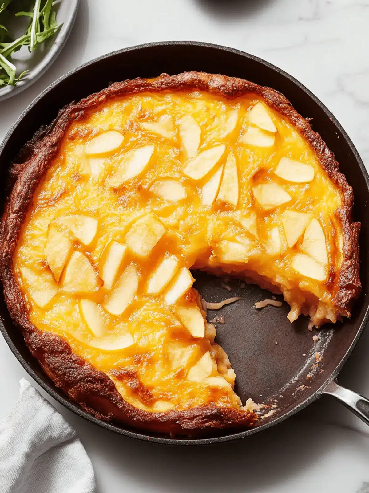 Apple-Cheddar Dutch Baby
