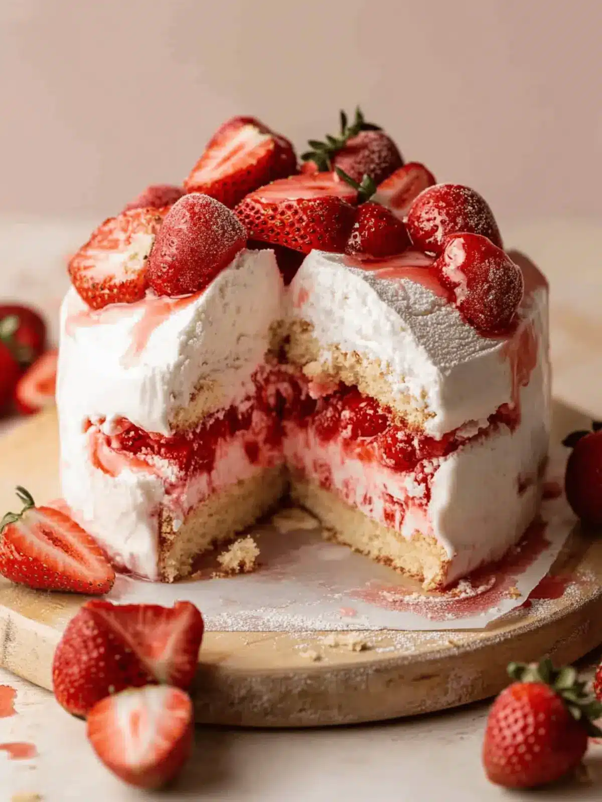 Strawberry Shortcake Ice Cream Cake