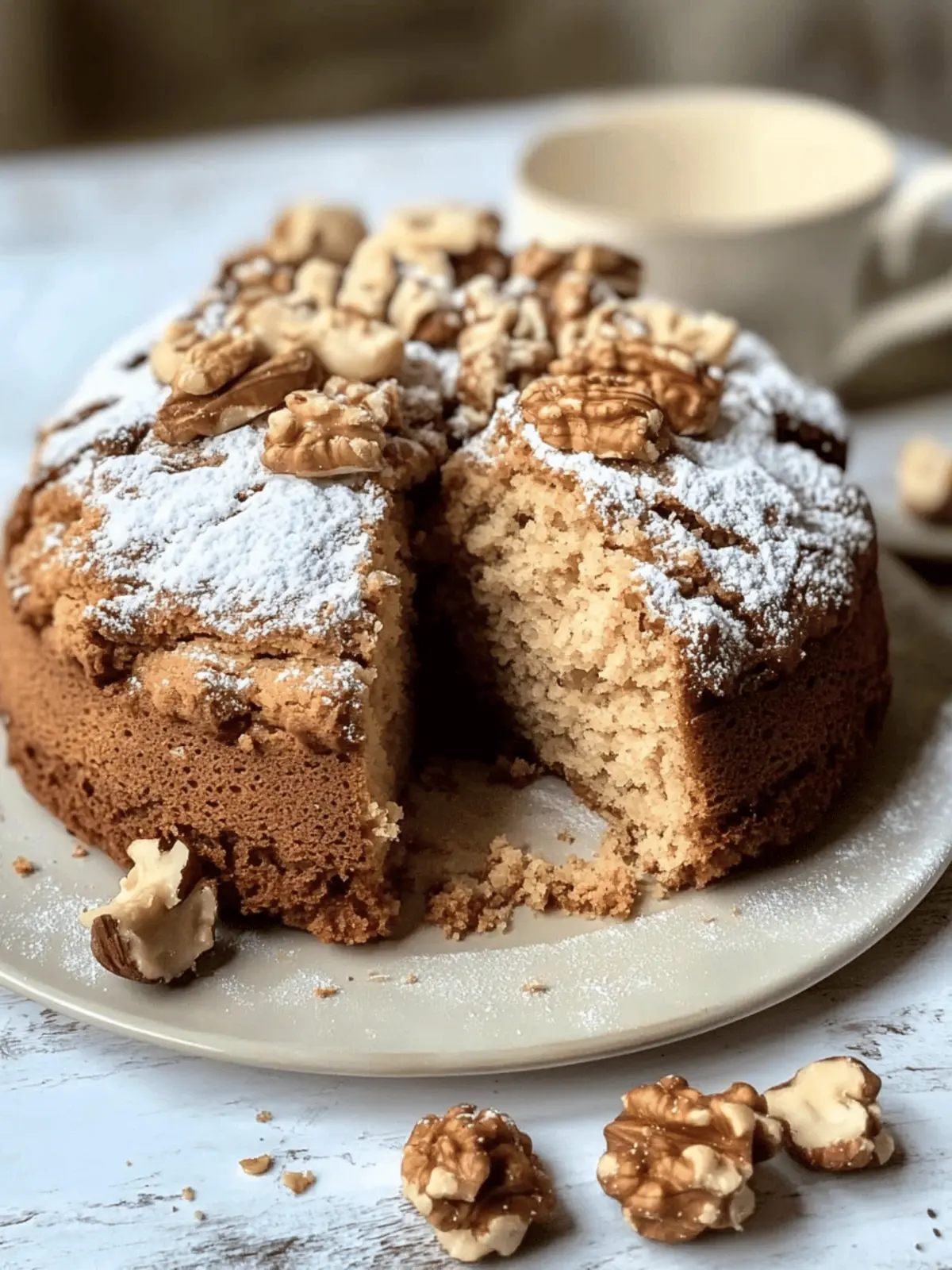 Soft Italian Walnut Cake