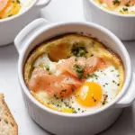 Eggs en Cocotte (Baked Eggs with Smoked Salmon)