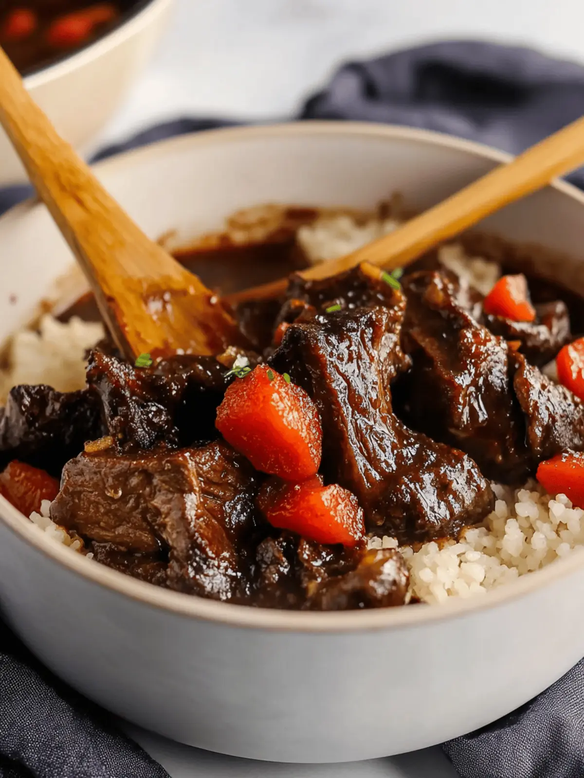 Braised Beef Neck Bones with Chinese Five Spice Pomegranate Glaze