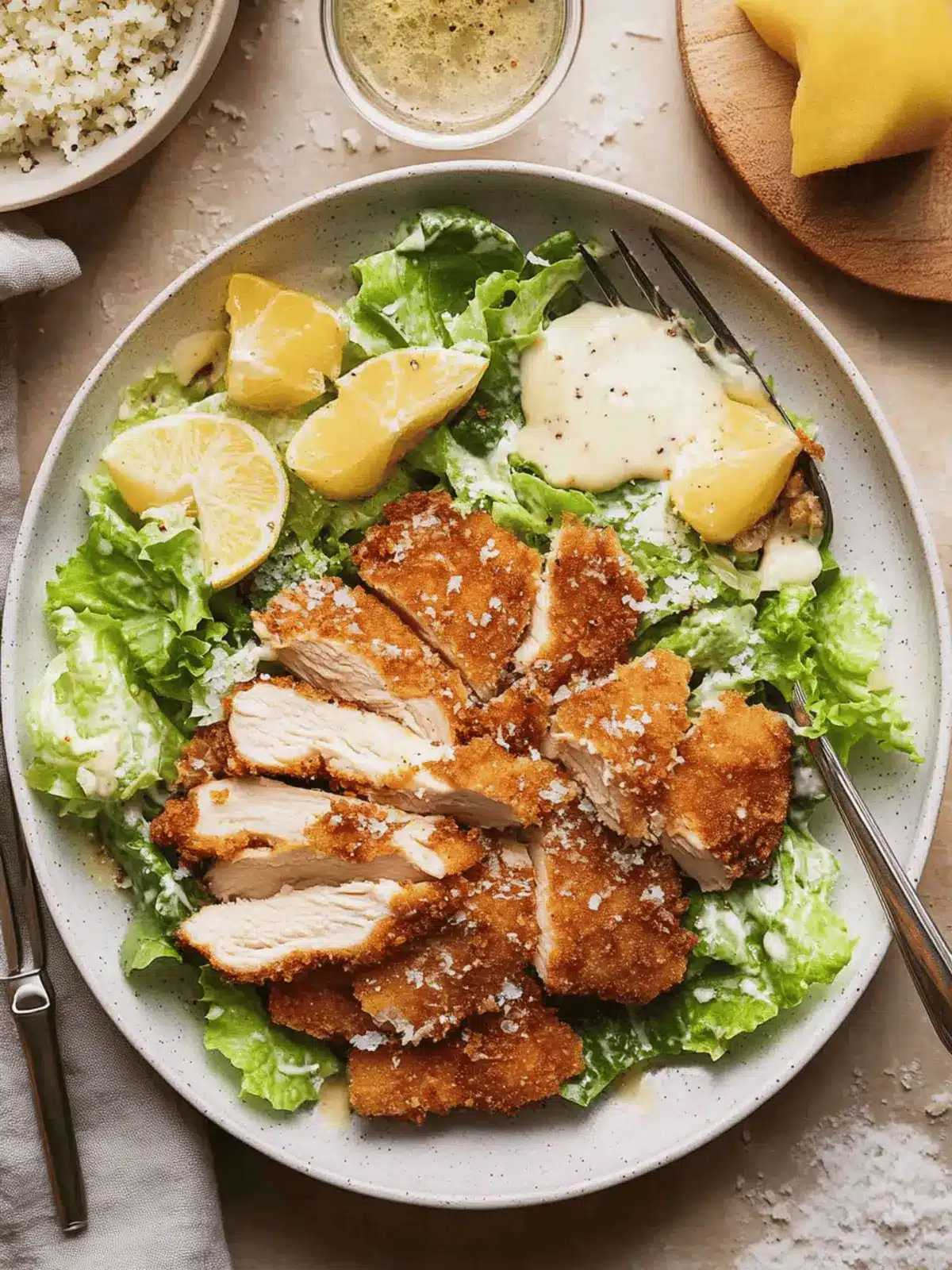 Crispy Chicken Caesar Salad