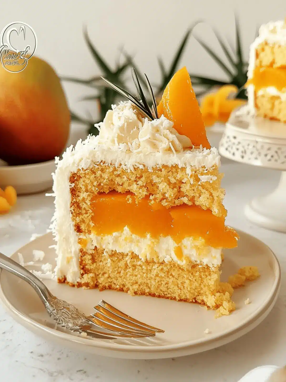Vegan Mango Coconut Cake