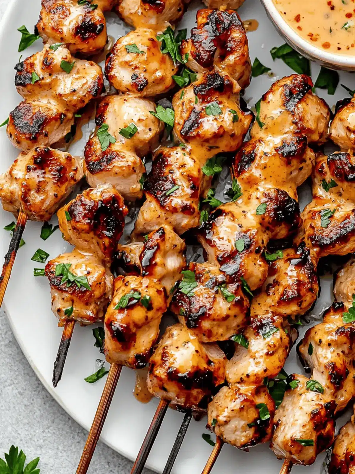 Bang Bang Chicken Skewers
