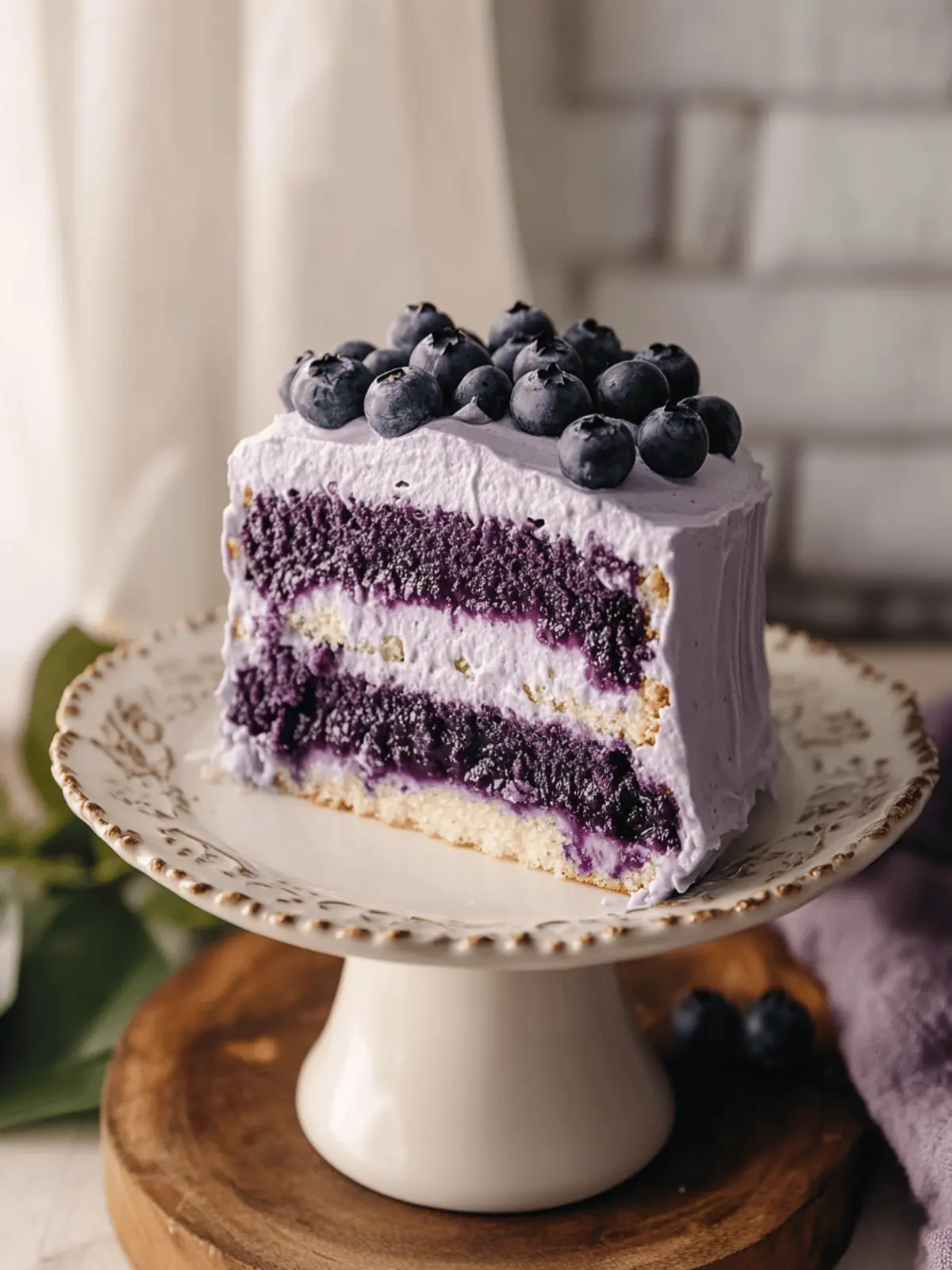 Blueberry Chiffon Cake