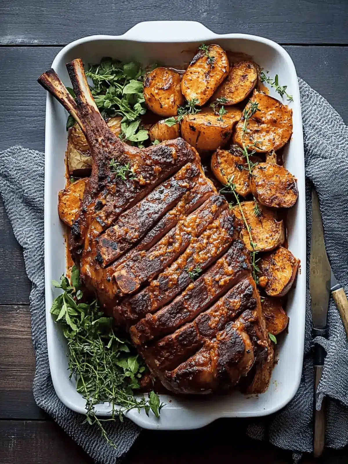 Leg of Lamb with Harissa Yogurt Crust
