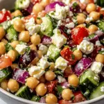 Mediterranean Chickpea Feta Salad