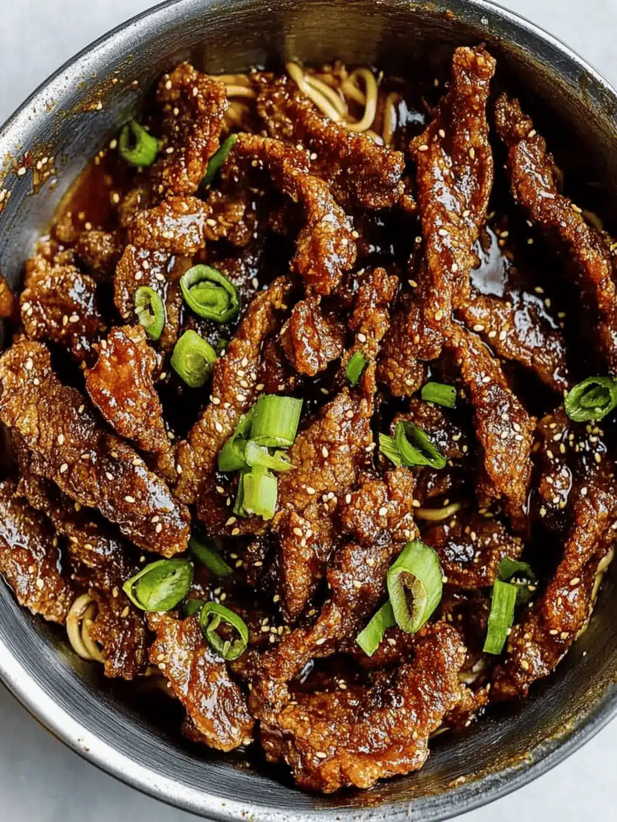 Honey Soy Crispy Beef and Noodles