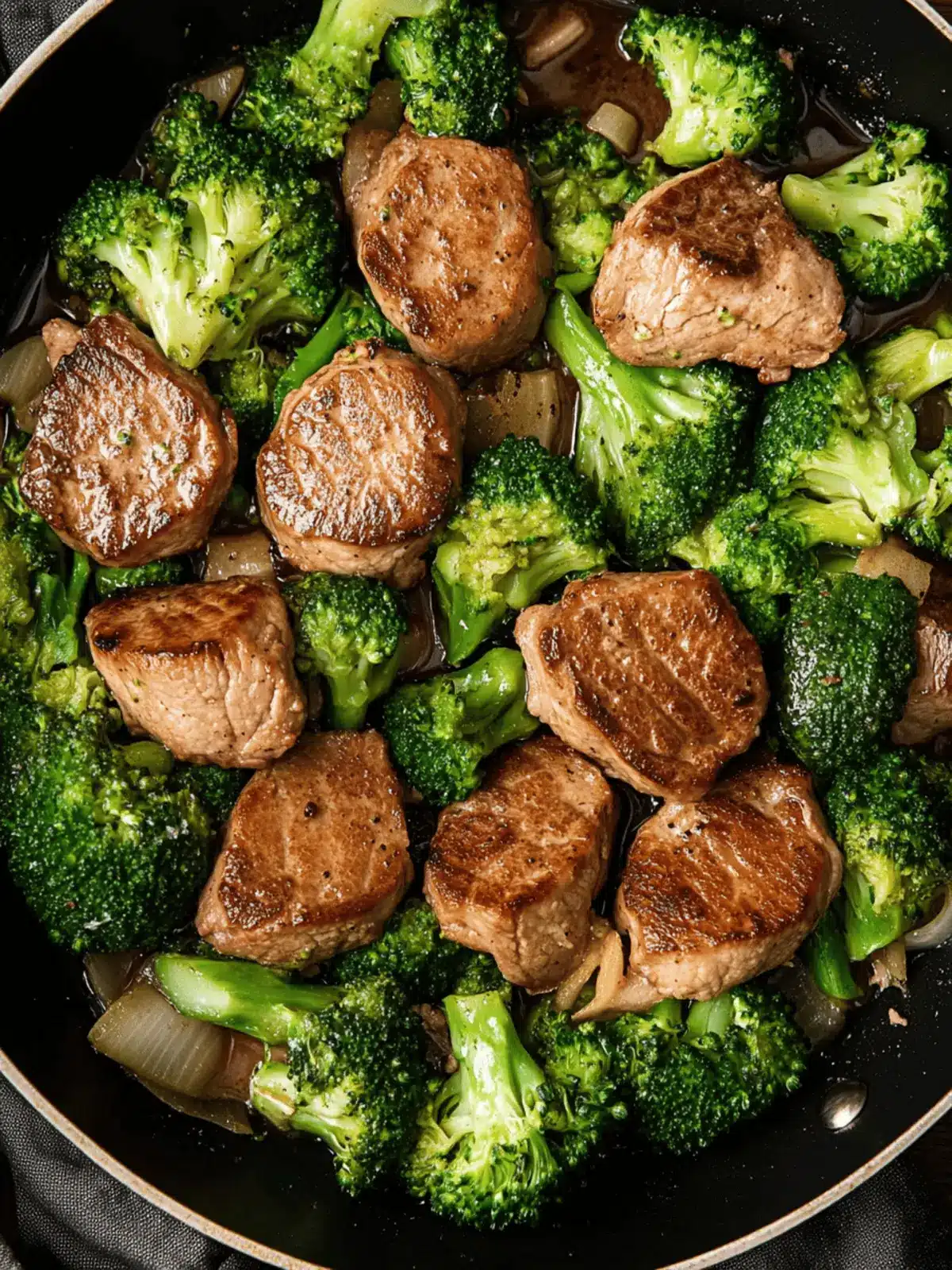 Pork Medallions with Broccoli (One Pan Meal)