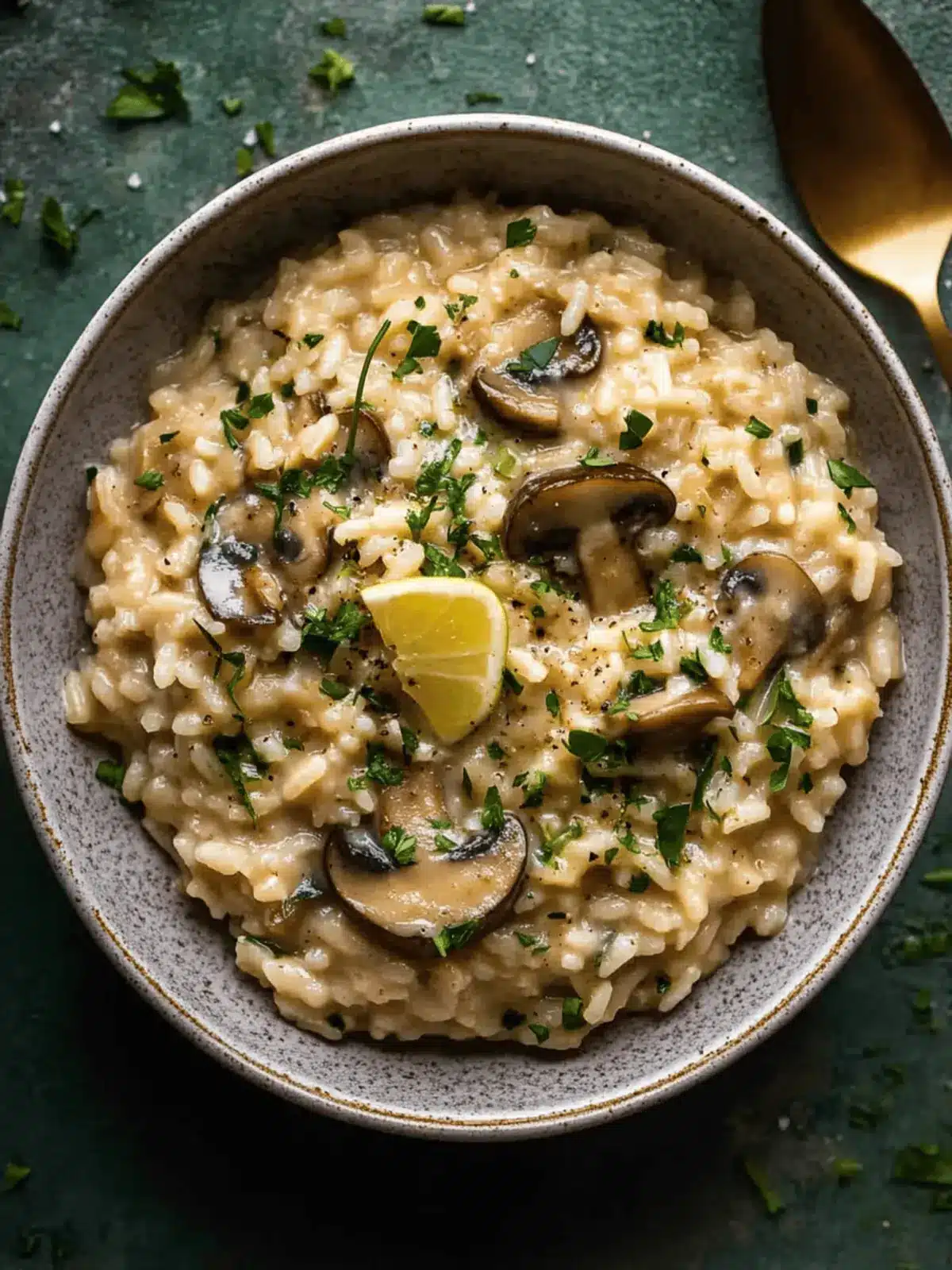 Miso Butter Mushroom Risotto