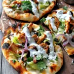 Tandoori Chicken Naan Pizza