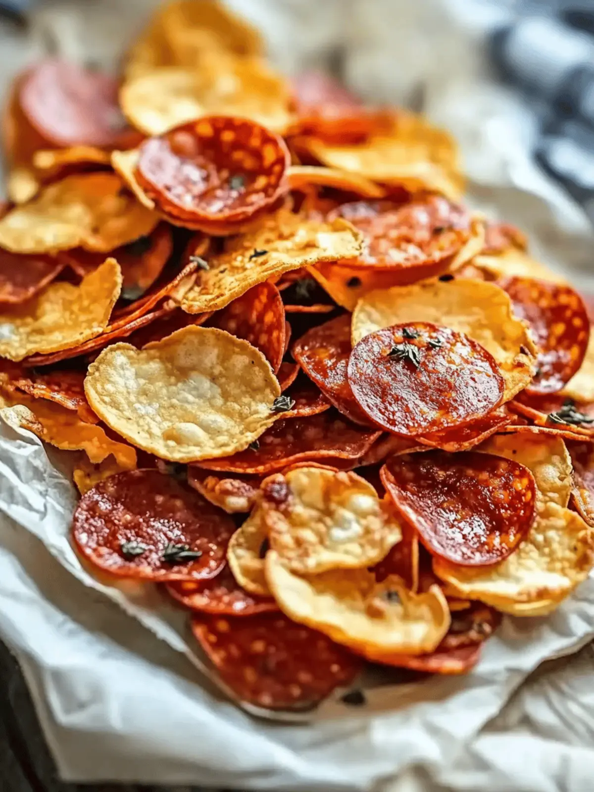 Keto Chips Pepperoni Cheese