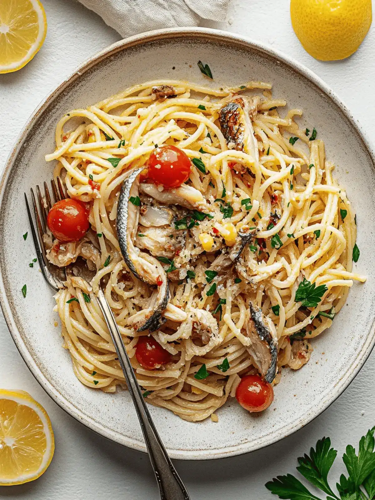 Canned Mackerel Pasta