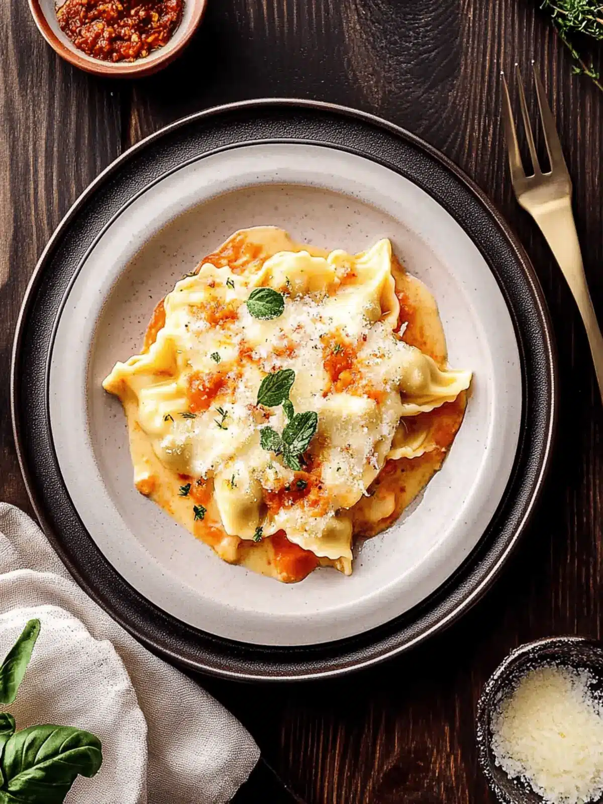 Fava Bean Agnolotti del Plin with Calabrian Chili Butter Sauce