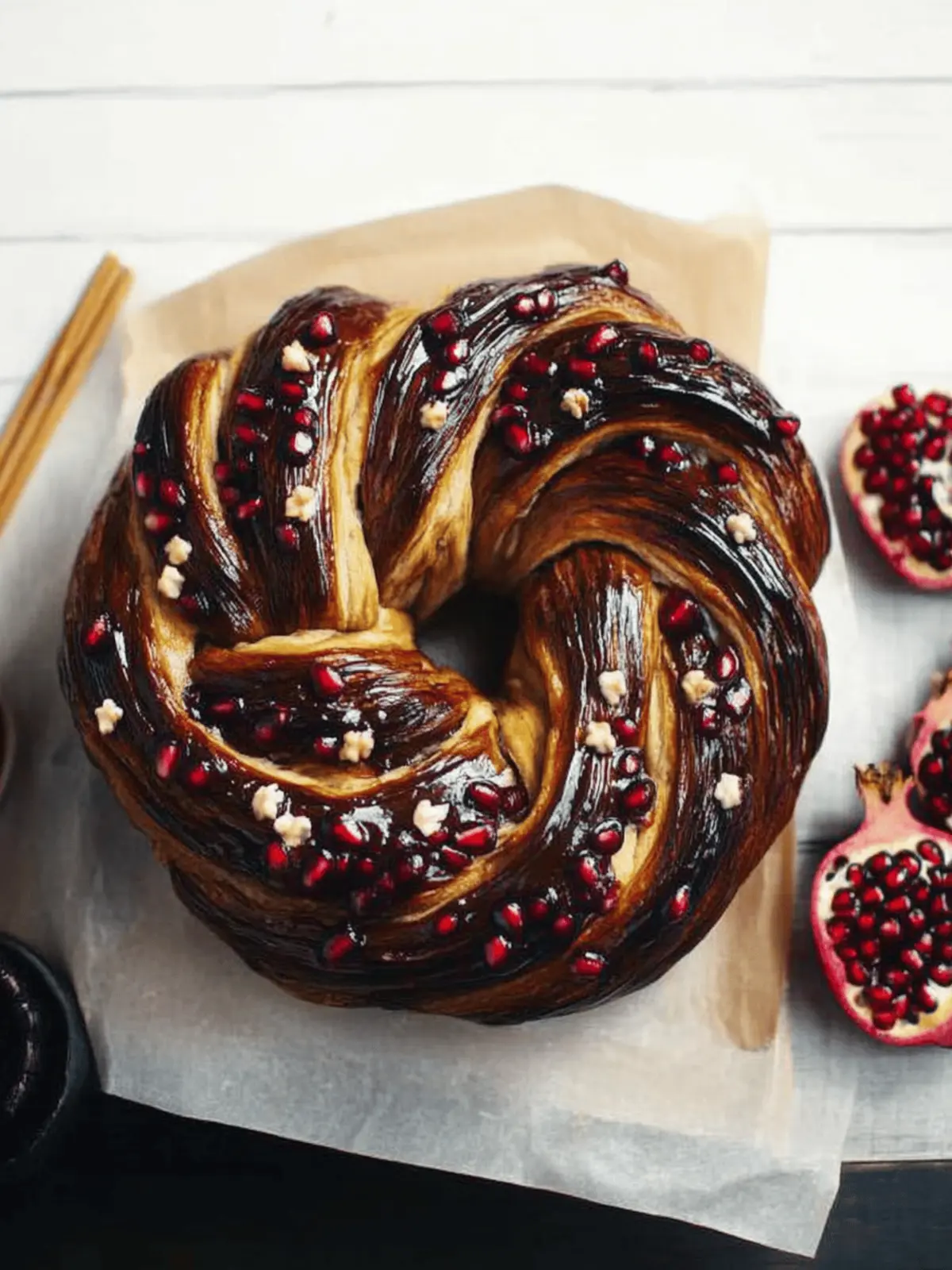 Chocolate Babka With Pomegranate