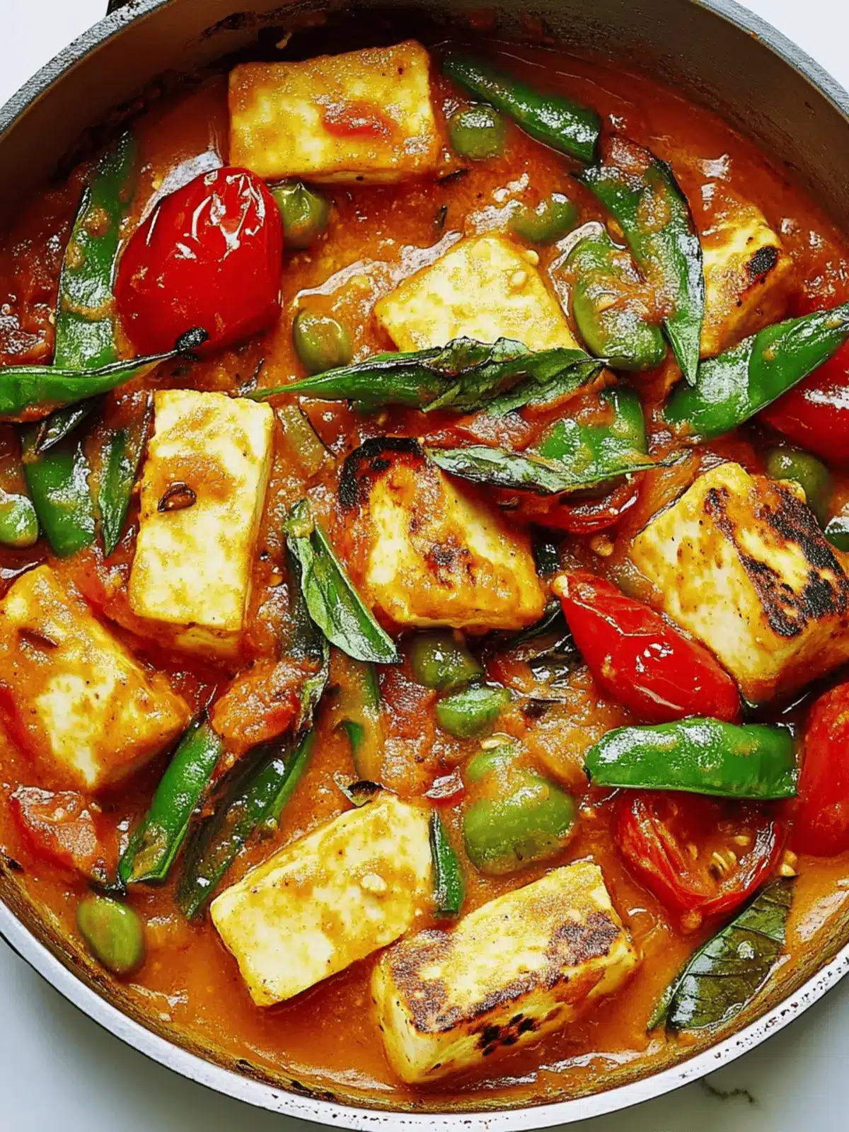 Paneer With Burst Cherry Tomato Sauce
