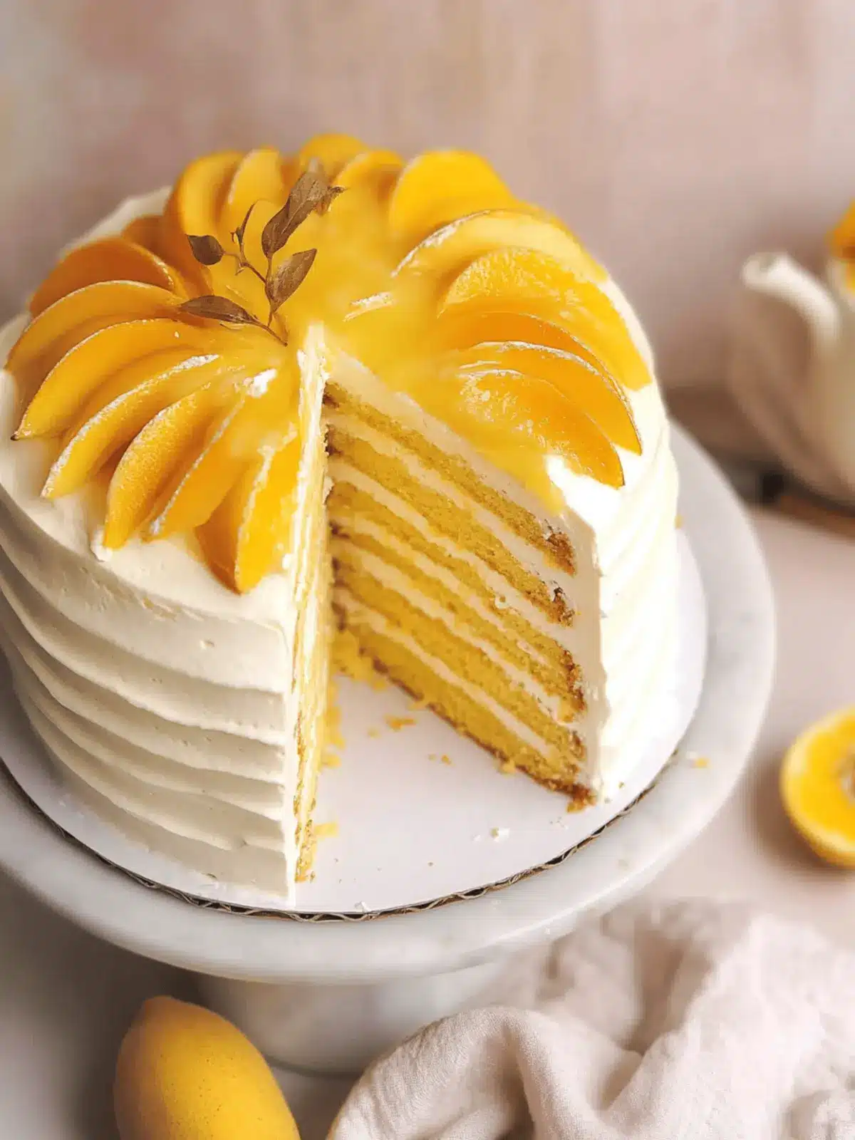 Mango Cream Chiffon Cake